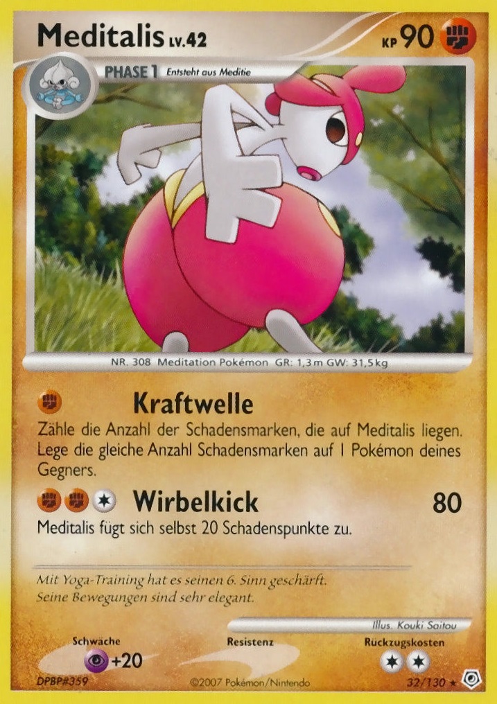 Meditalis 32 — Diamond & Pearl (German Pokémon TCG card)