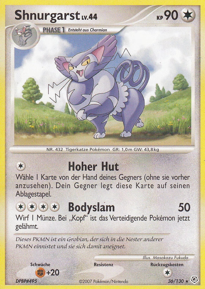 Shnurgarst 36 — Diamond & Pearl (German Pokémon TCG card)