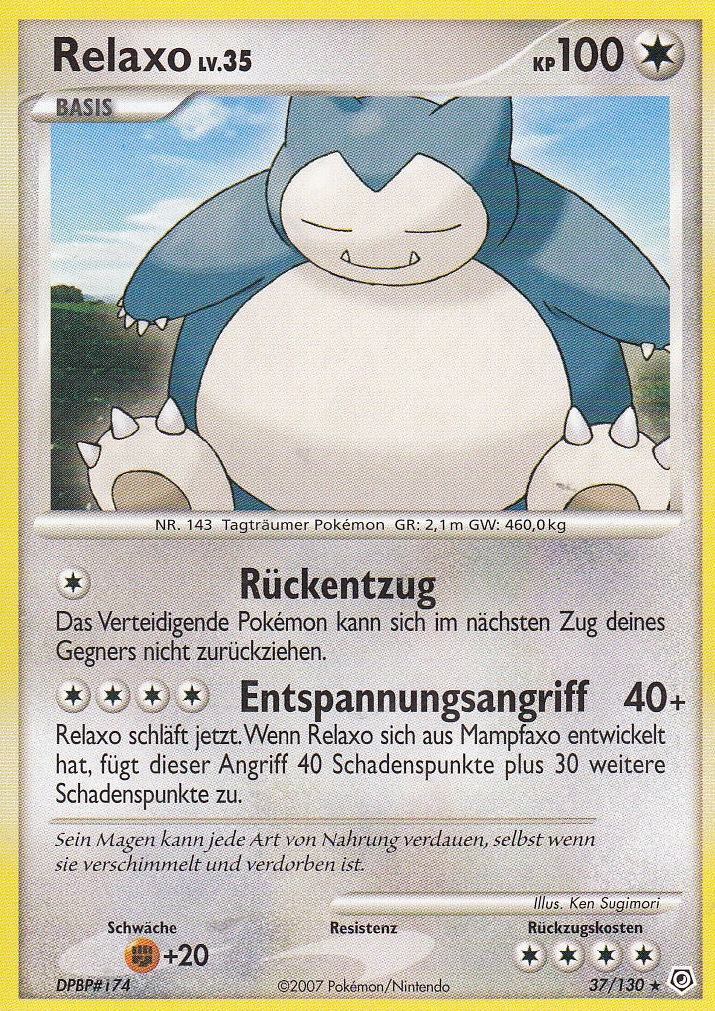 Relaxo 37 — Diamond & Pearl (German Pokémon TCG card)