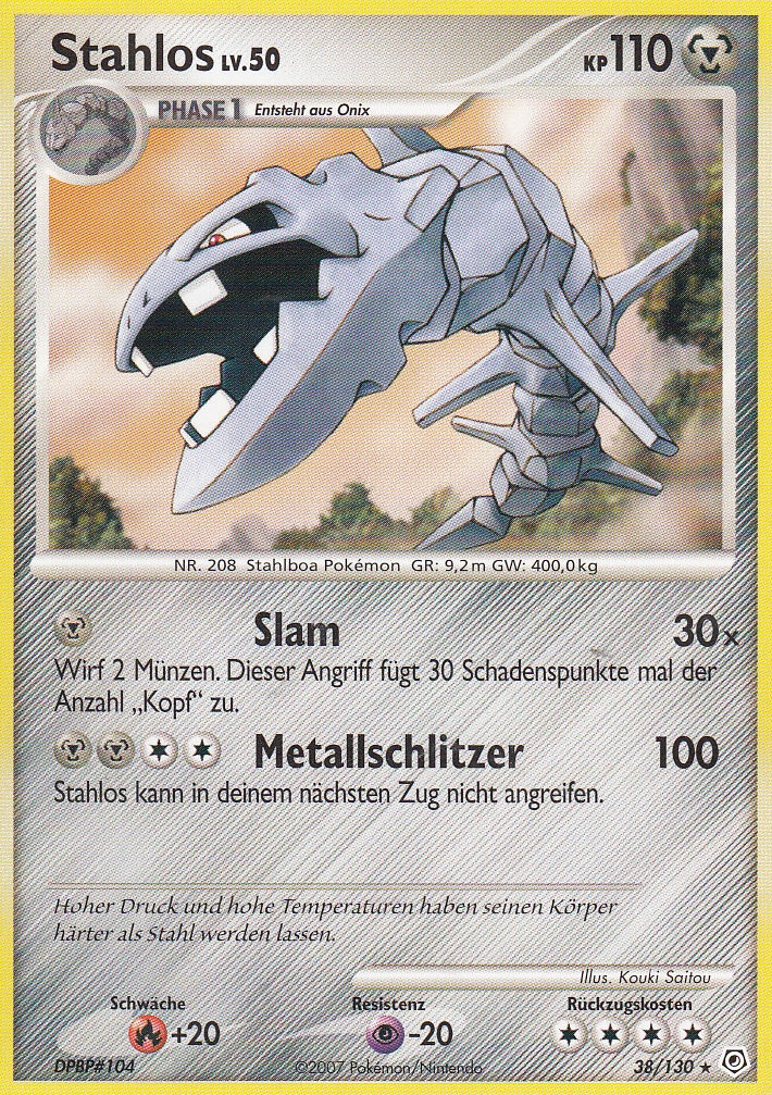 Stahlos 38 — Diamond & Pearl (German Pokémon TCG card)