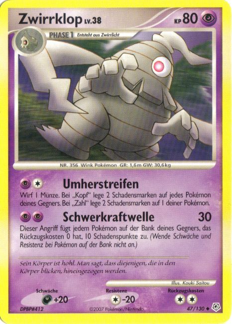 Zwirrklop 47 — Diamond & Pearl (German Pokémon TCG card)