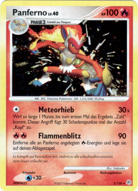 Panferno 5 — Diamond & Pearl (German Pokémon TCG card)