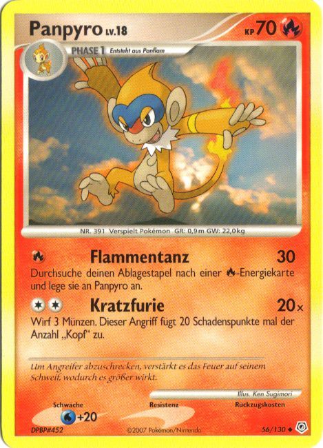 Panpyro 56 — Diamond & Pearl (German Pokémon TCG card)