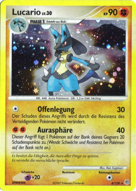 Lucario 6 — Diamond & Pearl (German Pokémon TCG card)