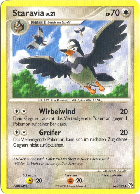 Staravia 64 — Diamond & Pearl (German Pokémon TCG card)