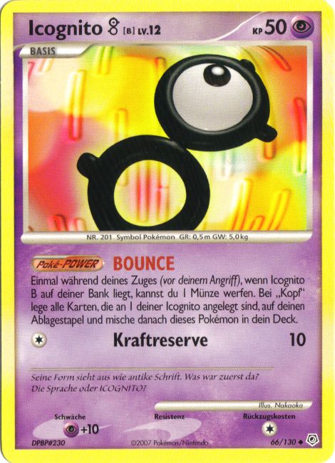 Icognito B 66 — Diamond & Pearl (German Pokémon TCG card)