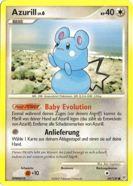 Azurill 69 — Diamond & Pearl (German Pokémon TCG card)