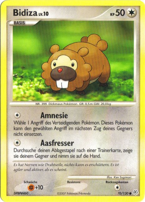 Bidiza 70 — Diamond & Pearl (German Pokémon TCG card)