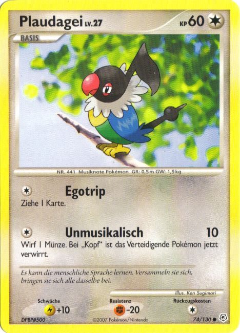 Plaudagei 74 — Diamond & Pearl (German Pokémon TCG card)