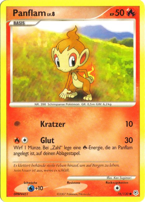 Panflam 76 — Diamond & Pearl (German Pokémon TCG card)