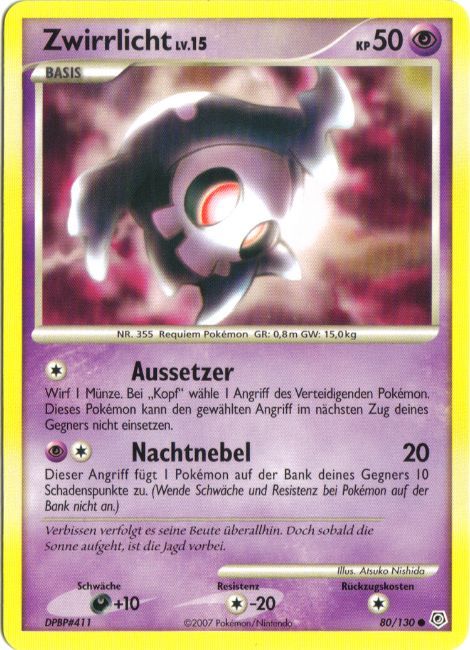 Zwirrlicht 80 — Diamond & Pearl (German Pokémon TCG card)
