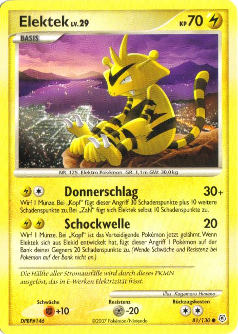 Elektek 81 — Diamond & Pearl (German Pokémon TCG card)