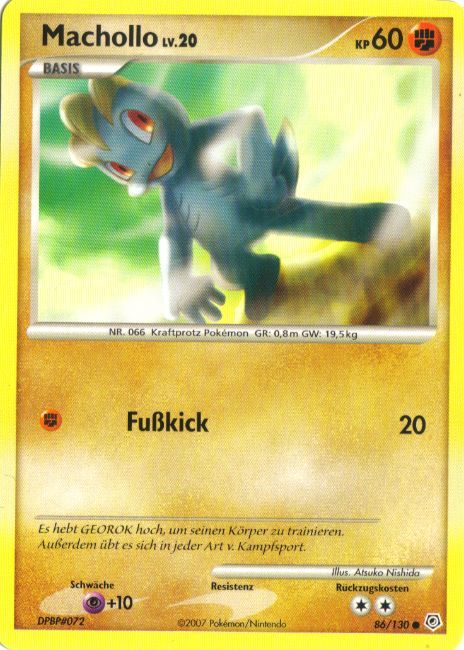 Machollo 86 — Diamond & Pearl (German Pokémon TCG card)