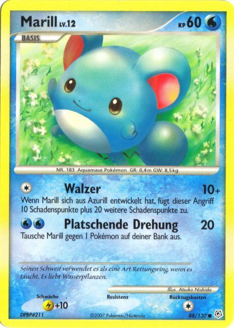 Marill 88 — Diamond & Pearl (German Pokémon TCG card)