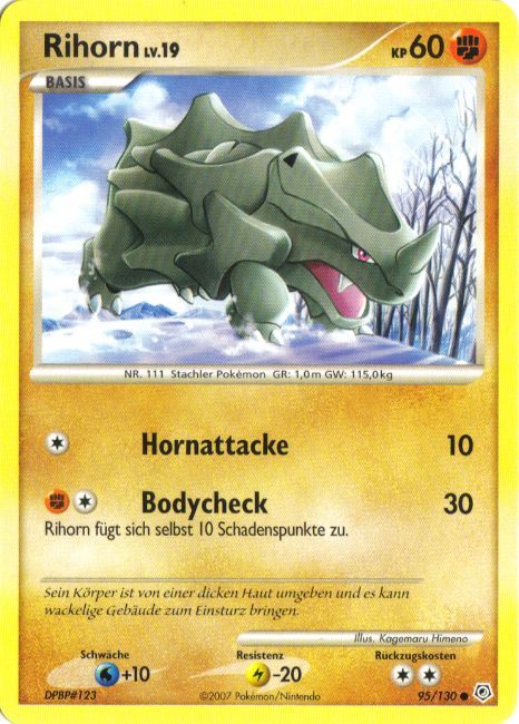 Rihorn 95 — Diamond & Pearl (German Pokémon TCG card)