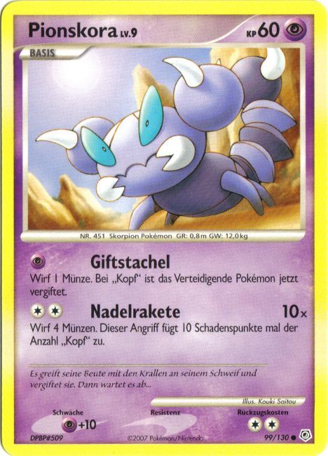 Pionskora 99 — Diamond & Pearl (German Pokémon TCG card)
