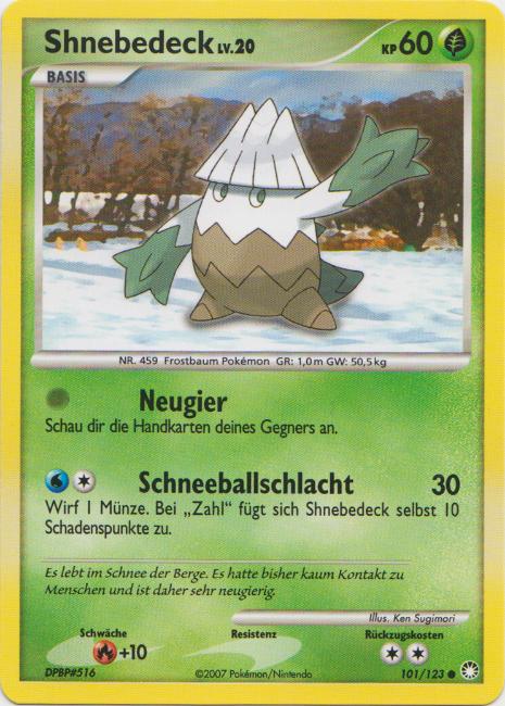 Shnebedeck 101 — Mysterious Treasures (German Pokémon TCG card)