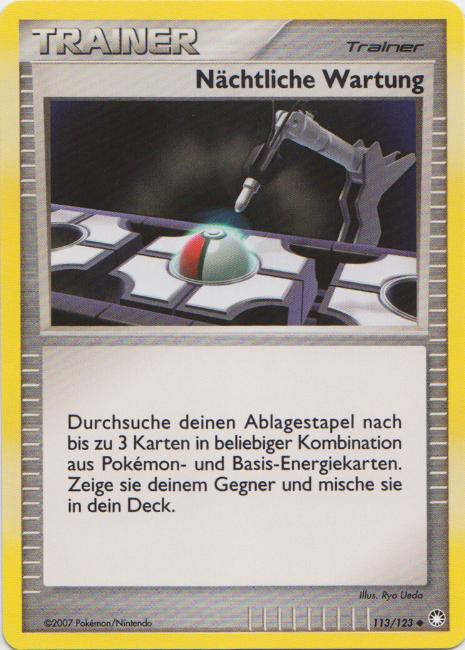 Nächtliche Wartung 113 — Mysterious Treasures (German Pokémon TCG card)
