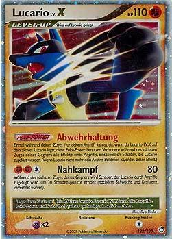 Lucario 122 — Mysterious Treasures (German Pokémon TCG card)