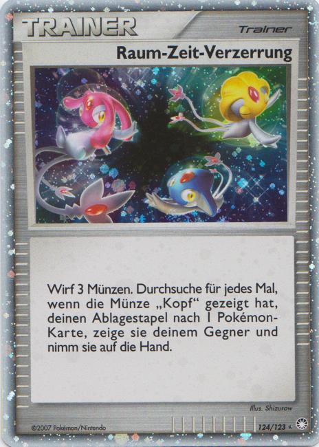Raum-Zeit-Verzerrung 124 — Mysterious Treasures (German Pokémon TCG card)