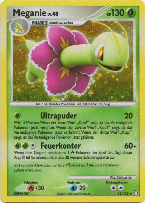 Meganie 13 — Mysterious Treasures (German Pokémon TCG card)