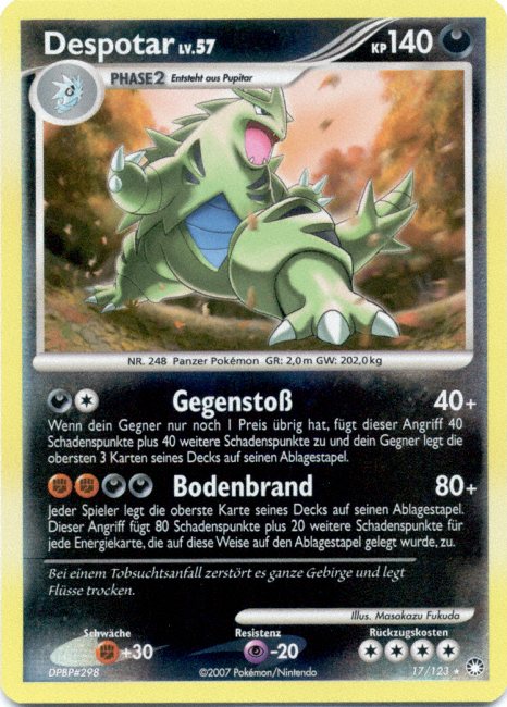 Despotar 17 — Mysterious Treasures (German Pokémon TCG card)