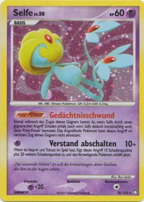 Selfe 18 — Mysterious Treasures (German Pokémon TCG card)