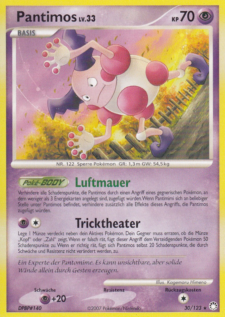 Pantimos 30 — Mysterious Treasures (German Pokémon TCG card)