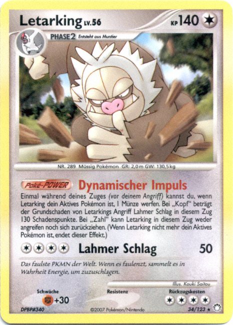 Letarking 34 — Mysterious Treasures (German Pokémon TCG card)