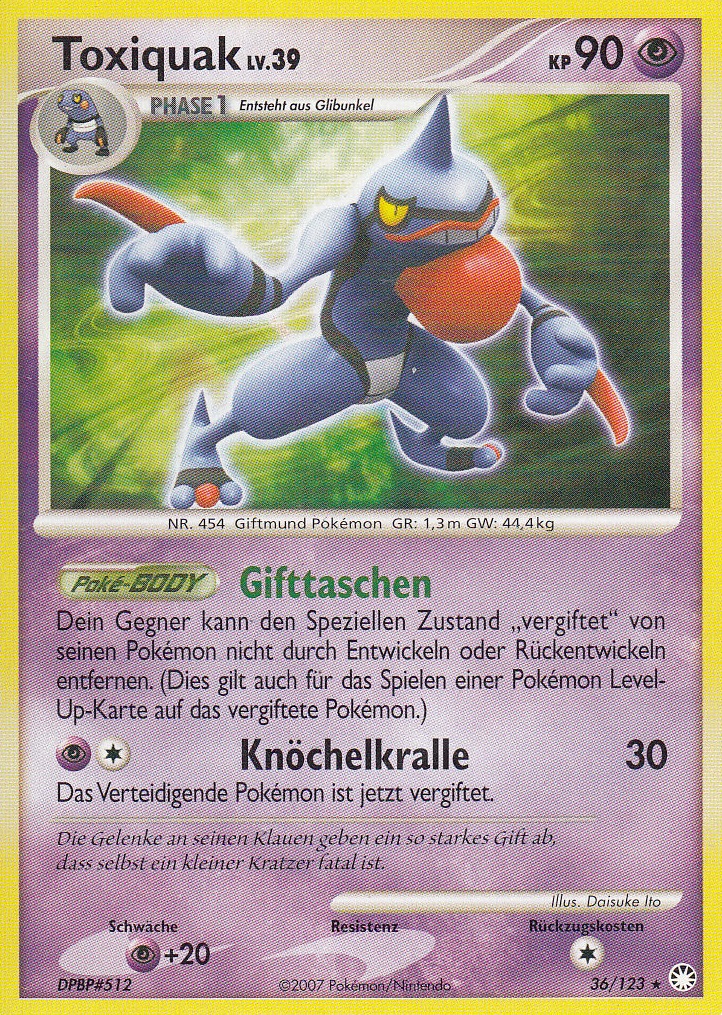 Toxiquak 36 — Mysterious Treasures (German Pokémon TCG card)