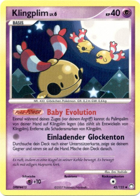 Klingplim 42 — Mysterious Treasures (German Pokémon TCG card)