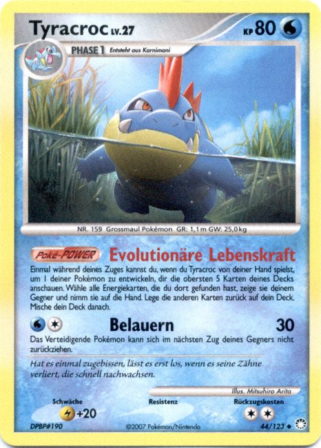 Tyracroc 44 — Mysterious Treasures (German Pokémon TCG card)