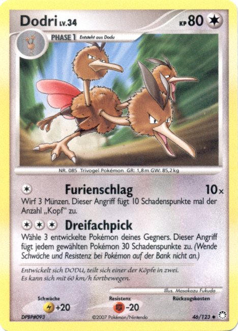 Dodri 46 — Mysterious Treasures (German Pokémon TCG card)