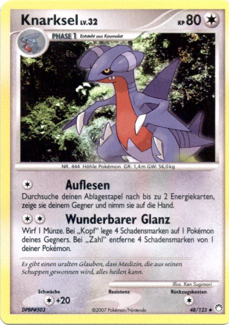 Knarksel 48 — Mysterious Treasures (German Pokémon TCG card)