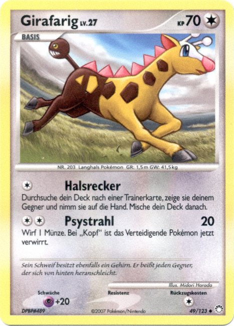 Girafarig 49 — Mysterious Treasures (German Pokémon TCG card)