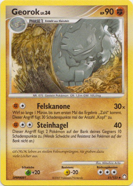 Georok 51 — Mysterious Treasures (German Pokémon TCG card)
