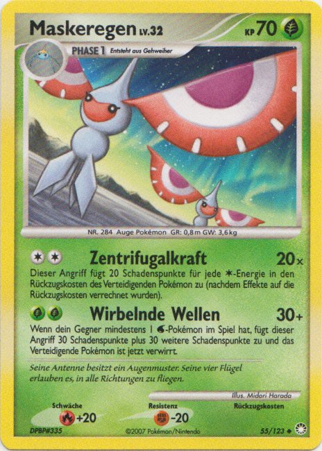 Maskeregen 55 — Mysterious Treasures (German Pokémon TCG card)