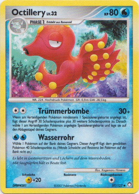 Octillery 57 — Mysterious Treasures (German Pokémon TCG card)
