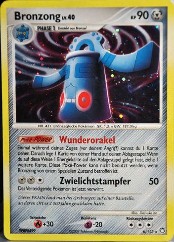 Bronzong 6 — Mysterious Treasures (German Pokémon TCG card)