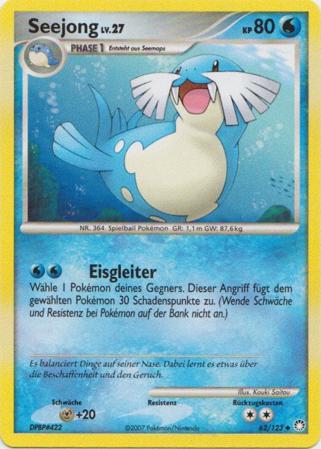 Seejong 62 — Mysterious Treasures (German Pokémon TCG card)