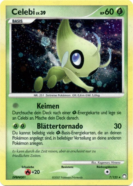 Celebi 7 — Mysterious Treasures (German Pokémon TCG card)