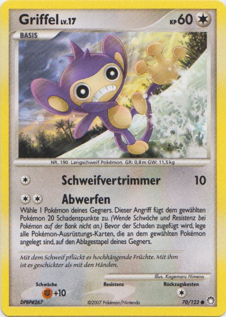 Griffel 70 — Mysterious Treasures (German Pokémon TCG card)