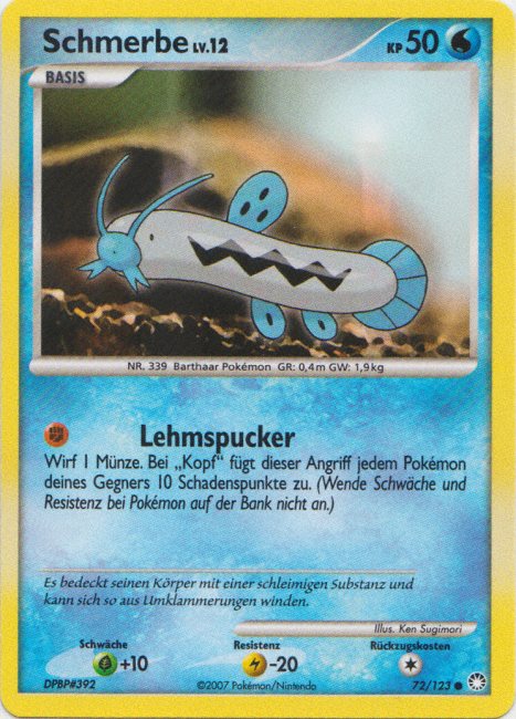 Schmerbe 72 — Mysterious Treasures (German Pokémon TCG card)