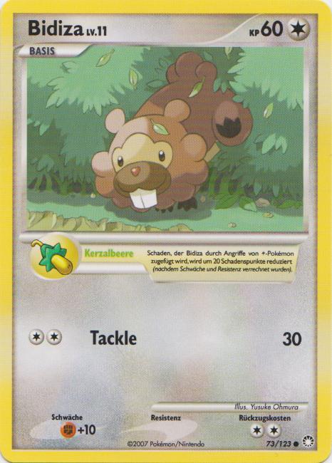 Bidiza 73 — Mysterious Treasures (German Pokémon TCG card)