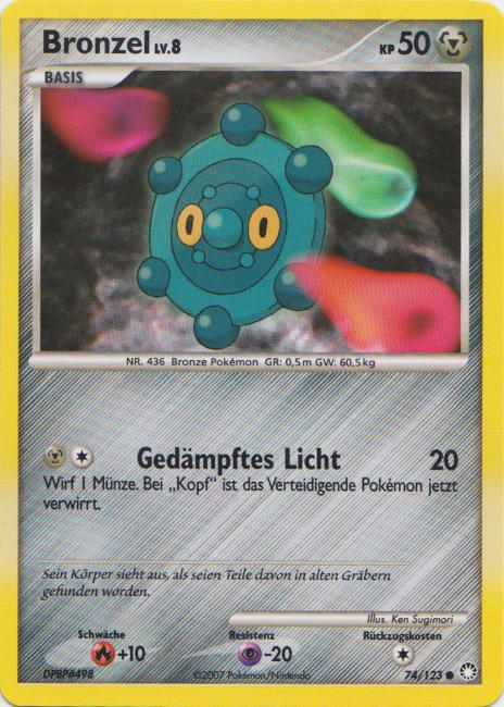 Bronzel 74 — Mysterious Treasures (German Pokémon TCG card)