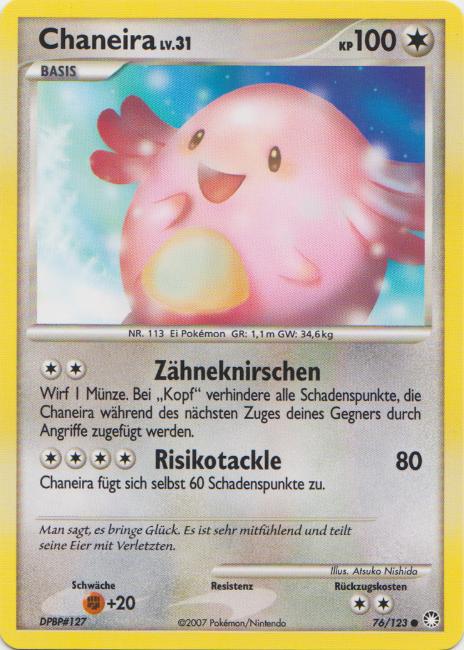 Chaneira 76 — Mysterious Treasures (German Pokémon TCG card)