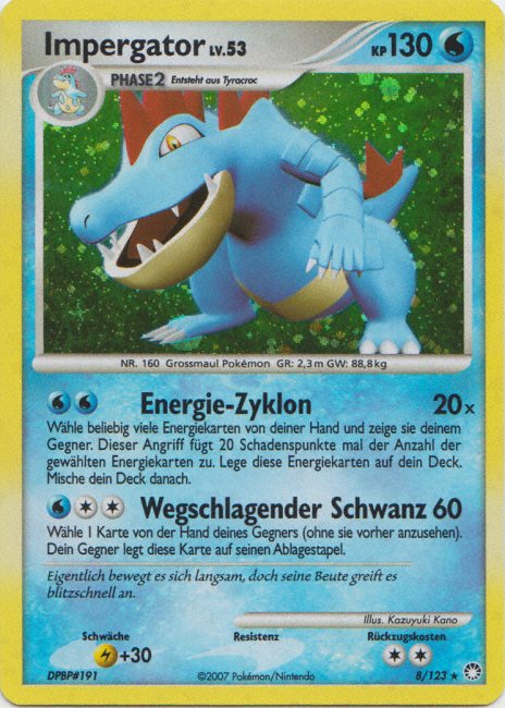 Impergator 8 — Mysterious Treasures (German Pokémon TCG card)