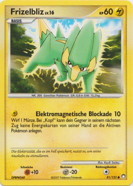 Frizelbliz 81 — Mysterious Treasures (German Pokémon TCG card)