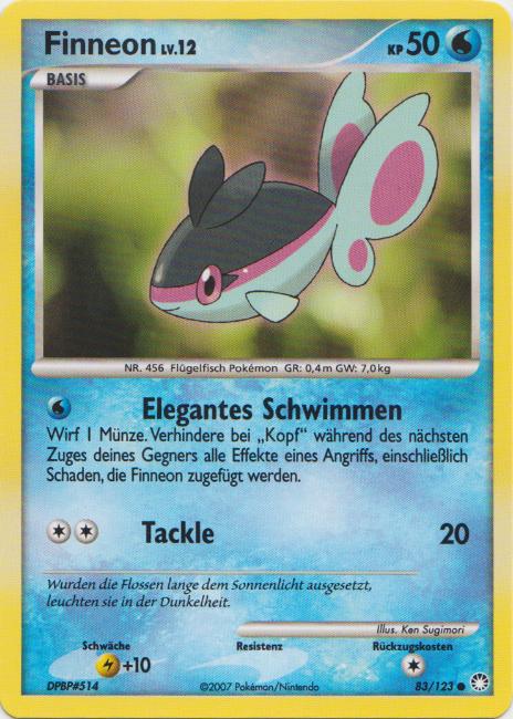 Finneon 83 — Mysterious Treasures (German Pokémon TCG card)
