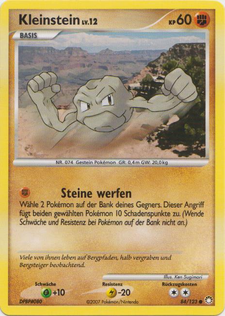 Kleinstein 84 — Mysterious Treasures (German Pokémon TCG card)